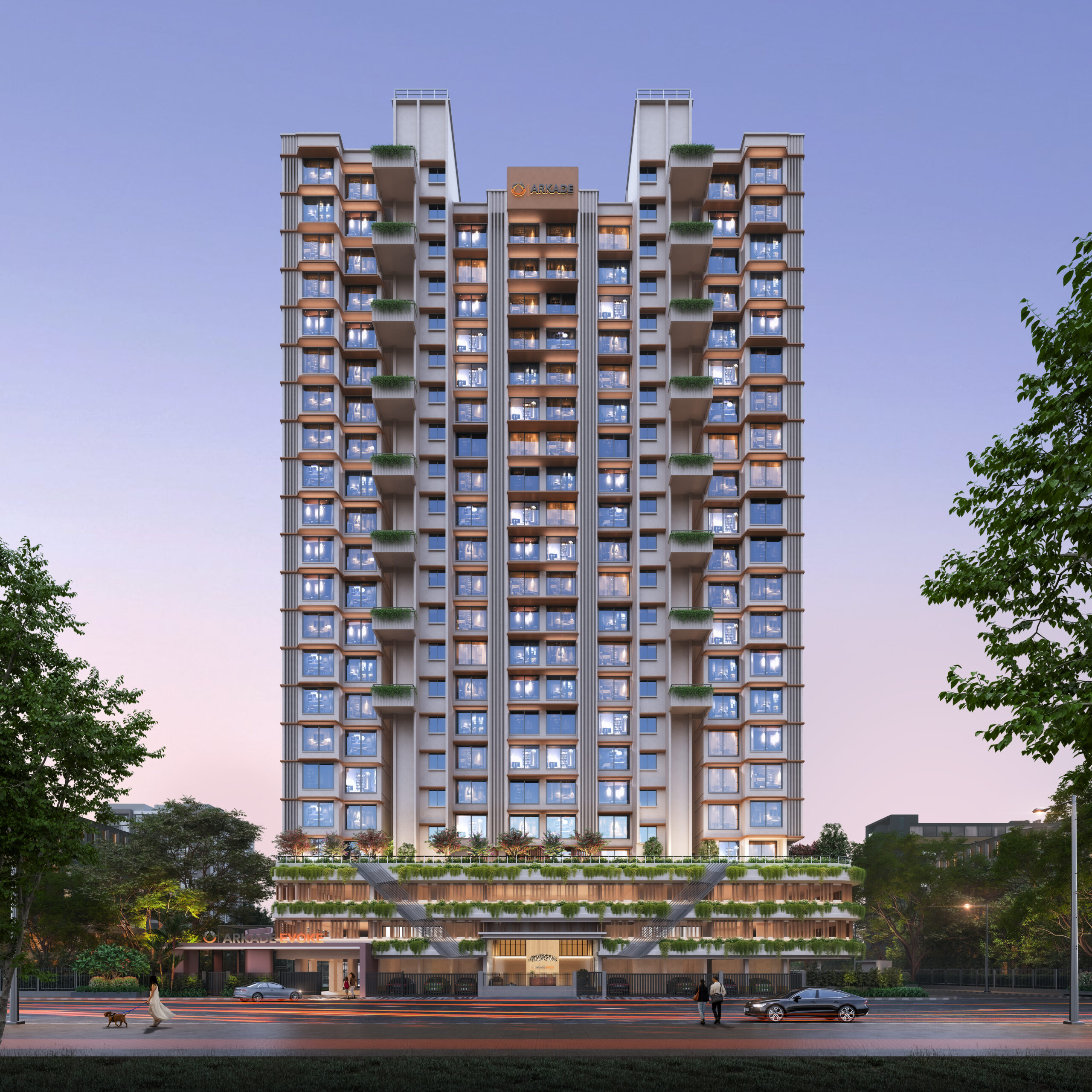 FRONT NIGHT VIEW